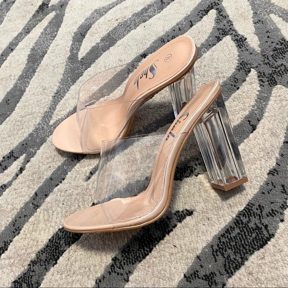 NWOT Clear Heels